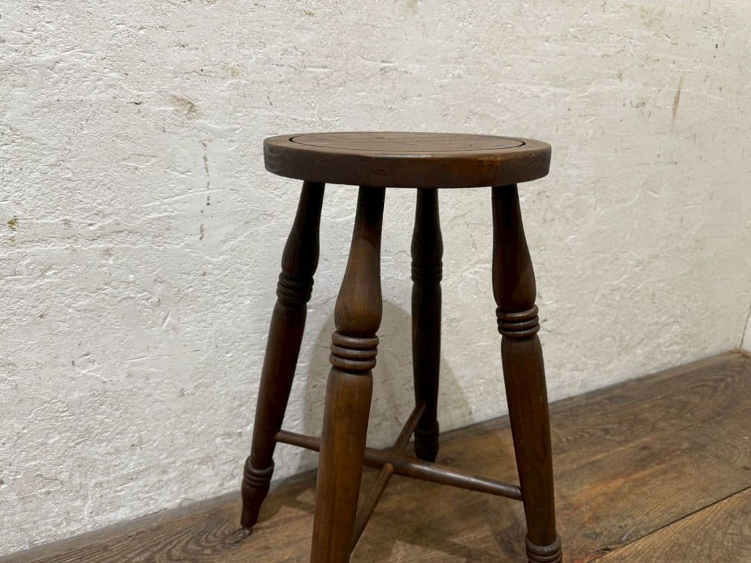 1185 ビンテージ　ハイスツール　丸椅子　イス　古家具　レトロ　アンティーク