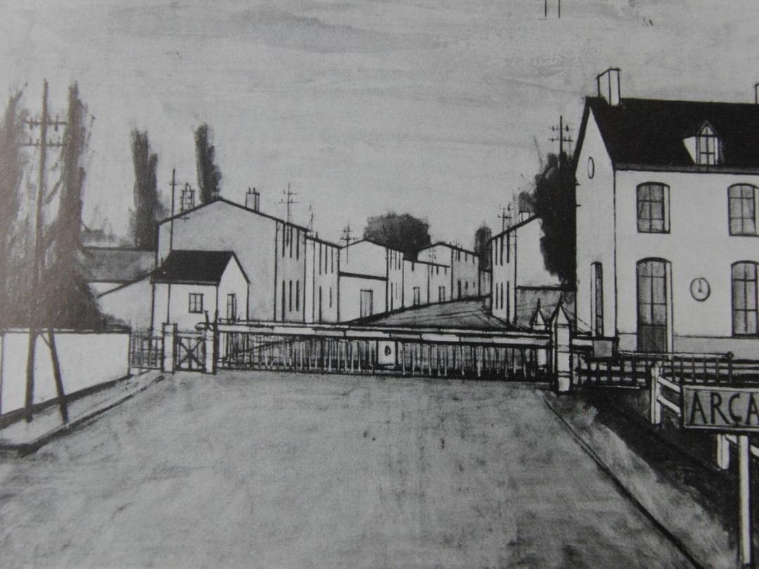 ベルナール・ビュッフェ「Le passage a niveau a Arcay」