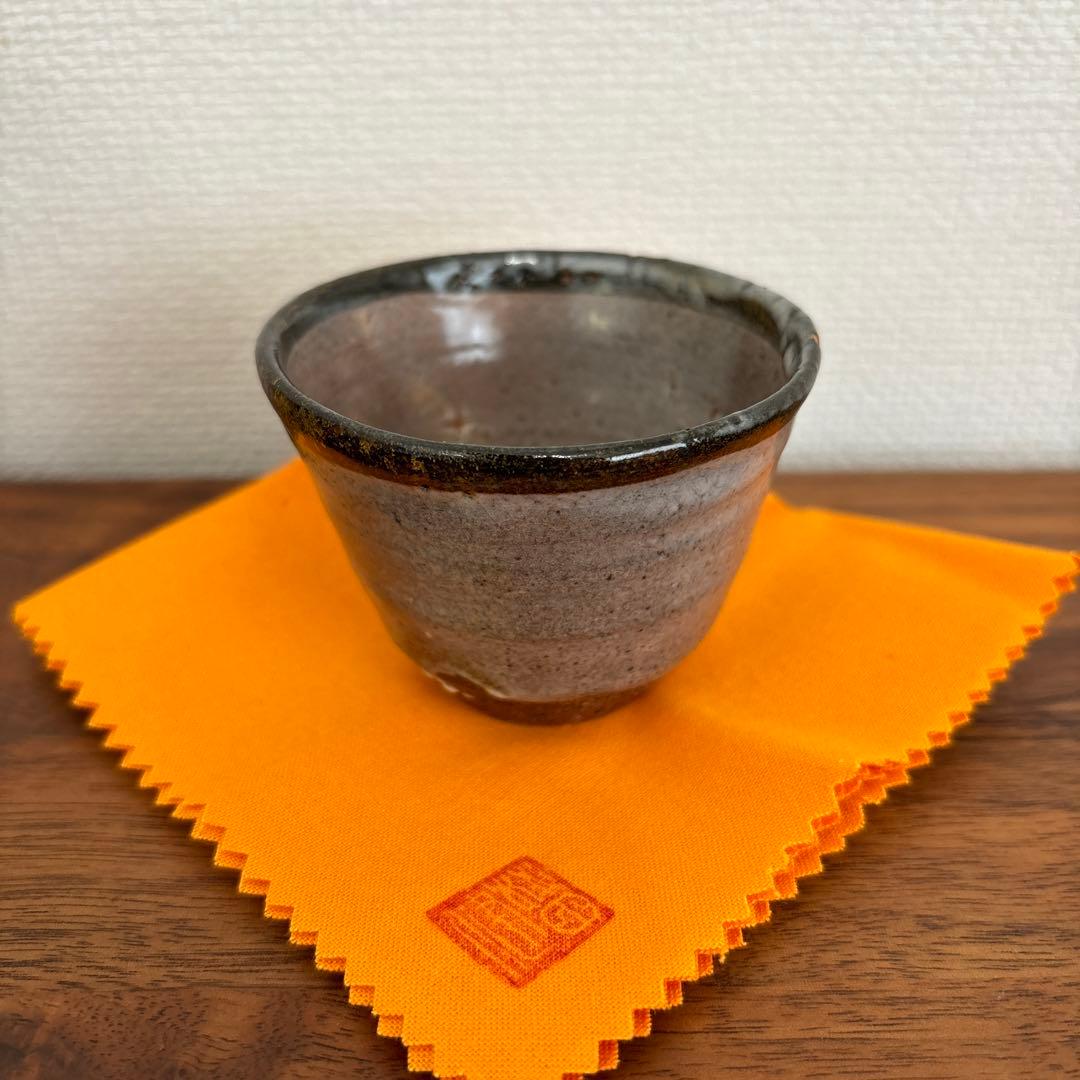 梅田健太郎　ぐい呑　 唐津焼　供箱 共布 栞付き