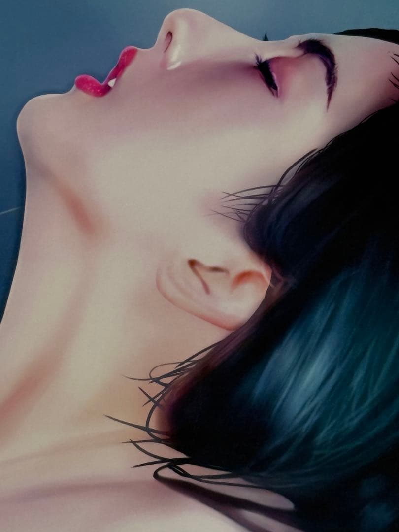 【真作保証】佐藤ヒロシ版画作品　美人画　週間実話　ユリコ