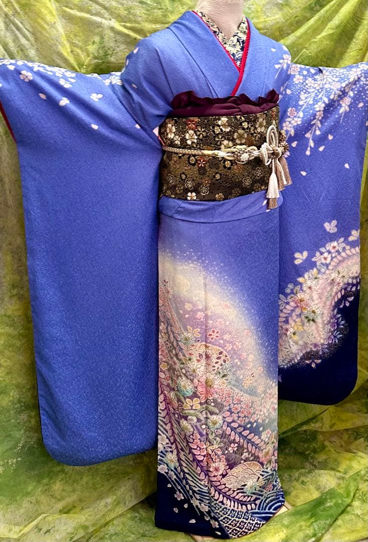 展示品20点全て揃った ワンランク上辻ヶ花正絹振袖フルセット