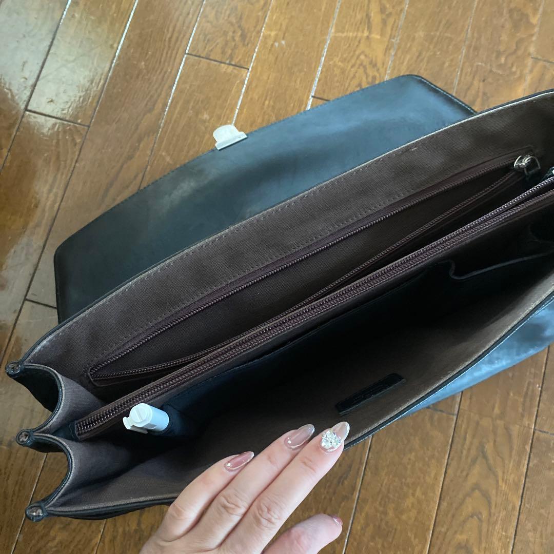 フェラガモ　黒 レザー ビジネスバッグ