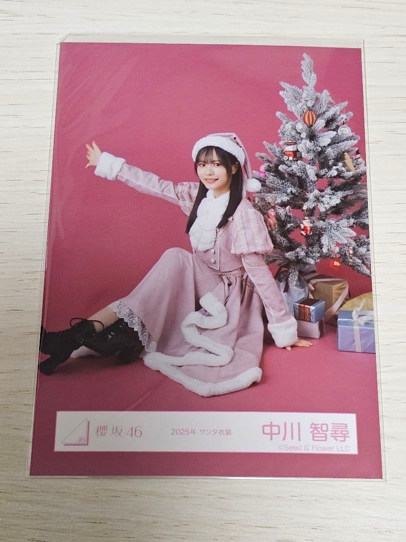 櫻坂46 生写真 2025年サンタ衣装 中川智尋 座り - メルカリ