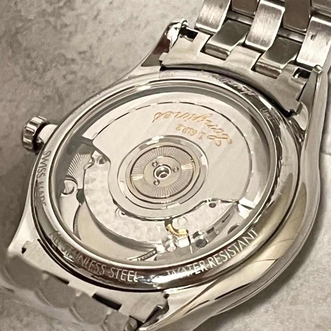 【美品】ロンジン　自動巻き　フラッグシップ　裏スケ　メンズ　デイト