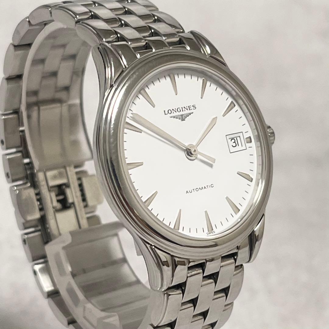 【美品】ロンジン　自動巻き　フラッグシップ　裏スケ　メンズ　デイト