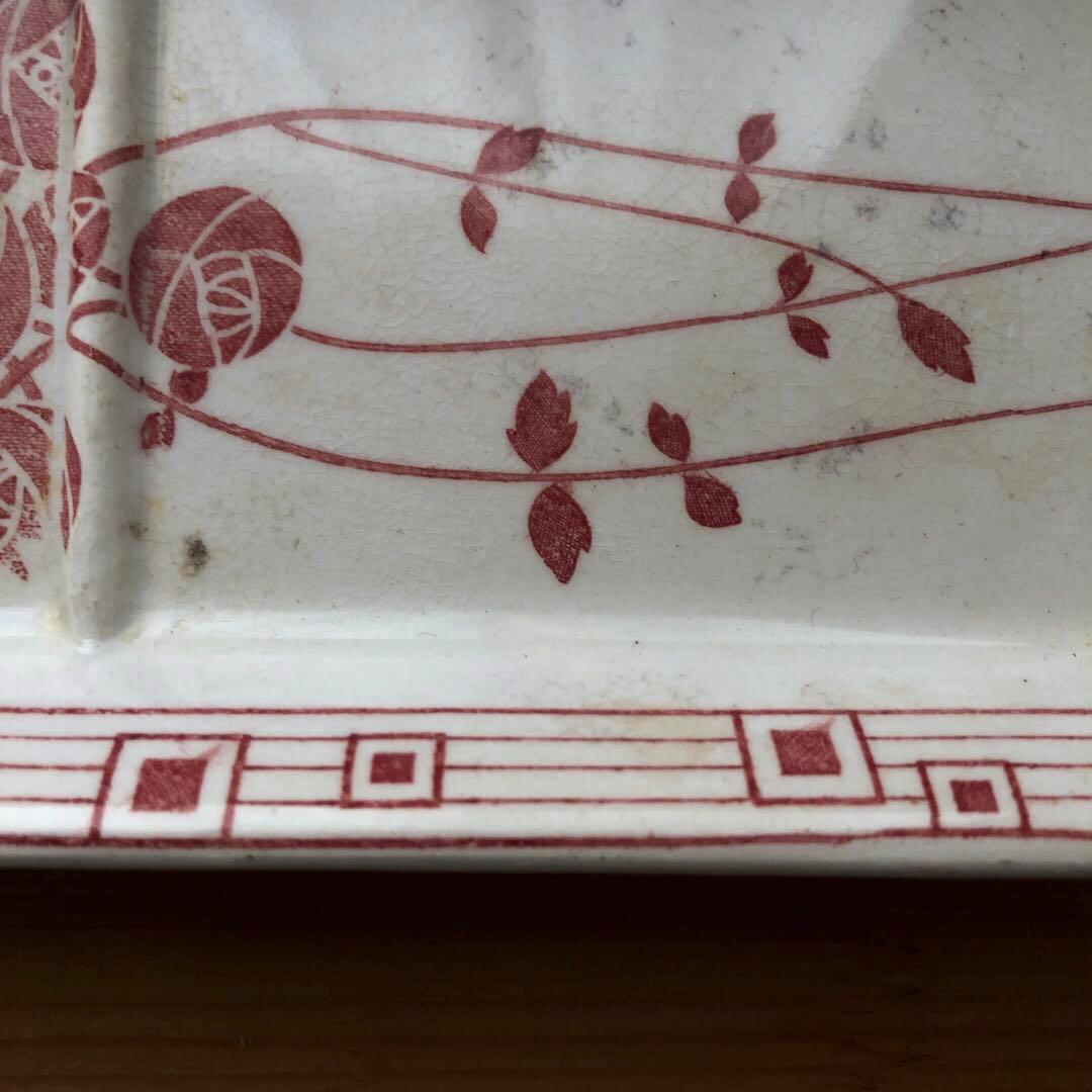 古いソープデイッシュ クレイユエモントロー フランス アンティーク no.101