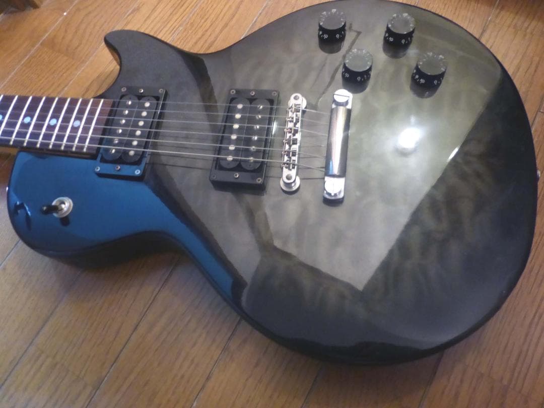 Burny ブラックレスポールタイプギターSLG50