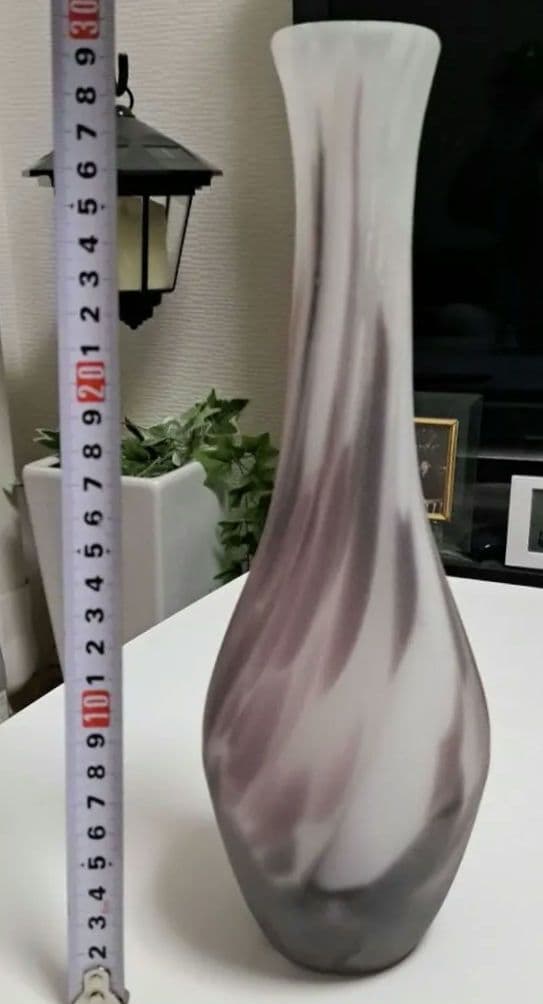 ガラス工芸家 藤田喬平】手吹きガラス工芸品 花瓶 高さ約30cm