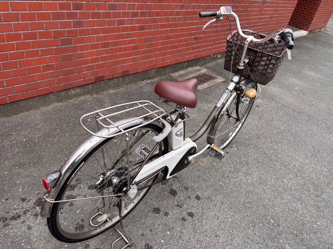 Panasonic電動アシスト自転車 ブラウン 前カゴ付き