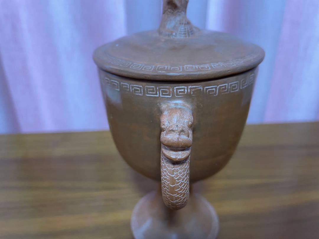 中国美術 朱泥 置物