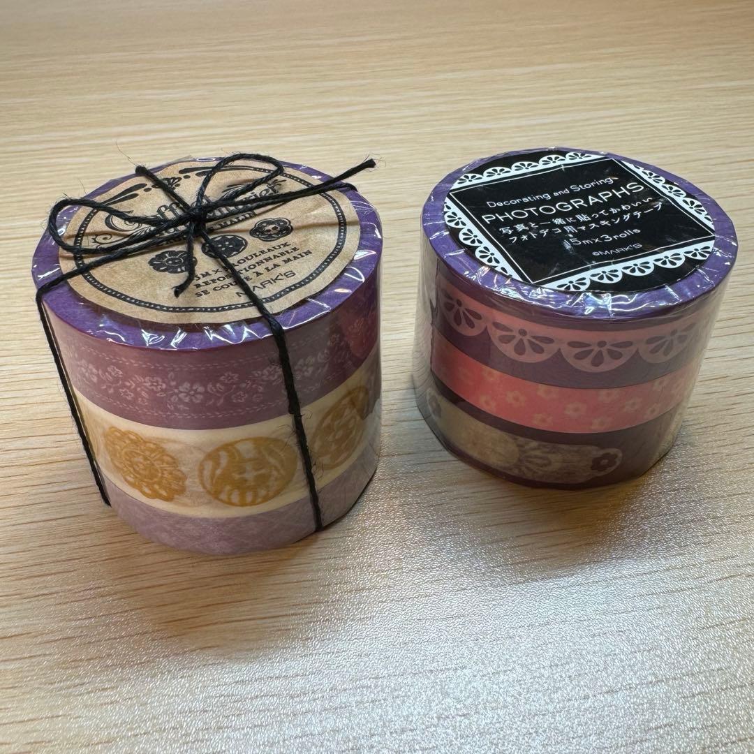 MARK'S マークス 廃盤 マスキングテープ コフレ 花柄 ボタン マステ