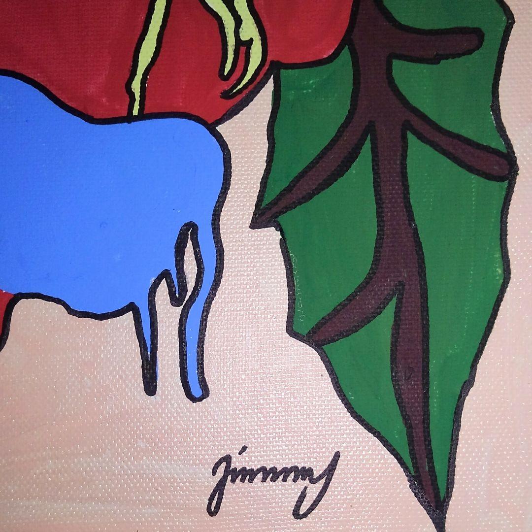 ジミー大西　油彩画 肉筆保証 肉筆サイン　F4サイズ　額装済み