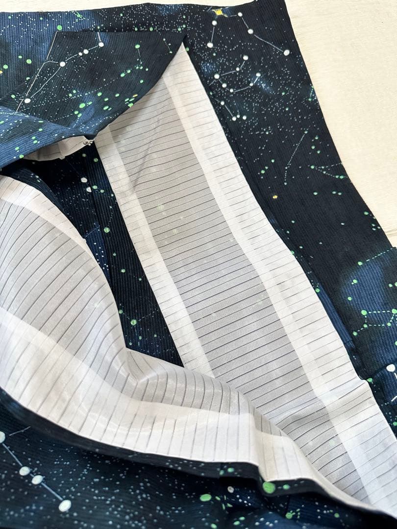 浴衣　新品未使用　星空　星座　広襟仕立て