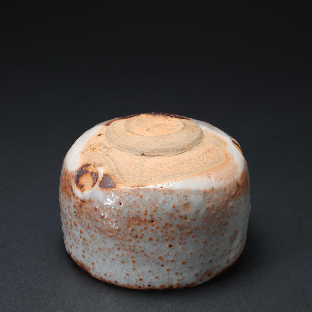 最終価格】抹茶碗 鼠志野亀の絵 月形那比古 夏至亀 共箱 R1424お14