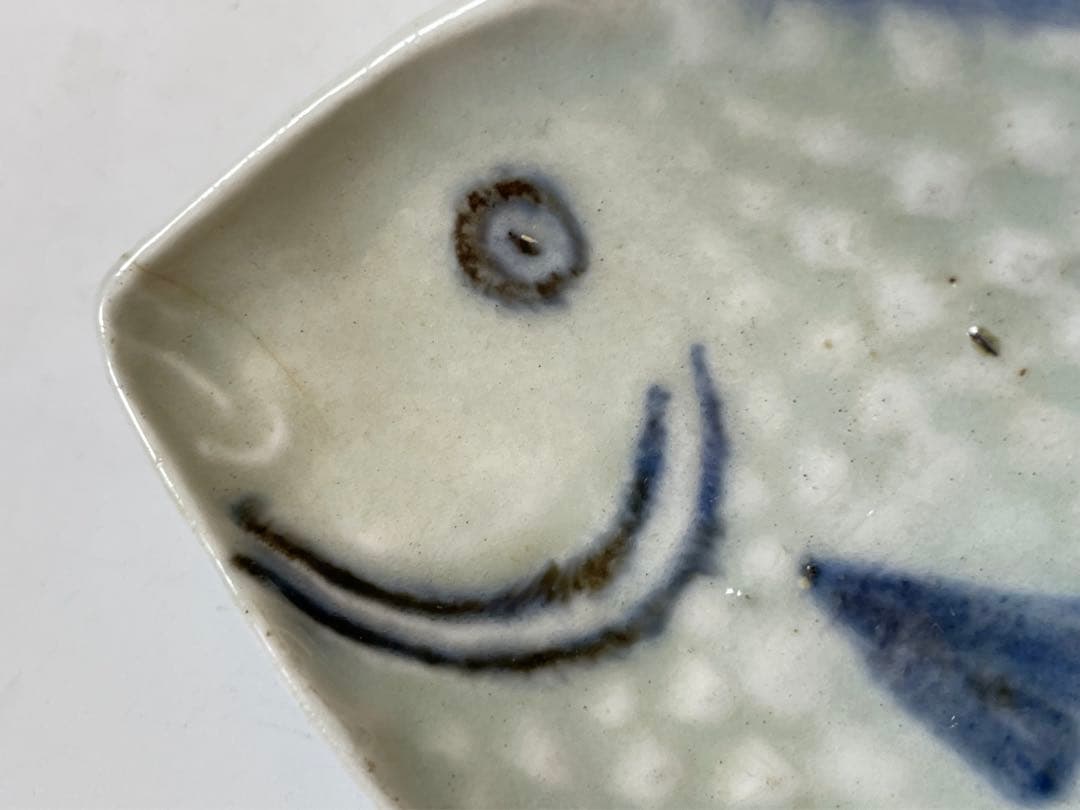 骨董　アンティーク　古伊万里　染付　魚形　変形皿　豆皿　魚皿　箸置き