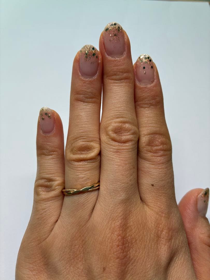 agete アガット K10 ツイストデザイン リング 9号 ゴールド 箱付き