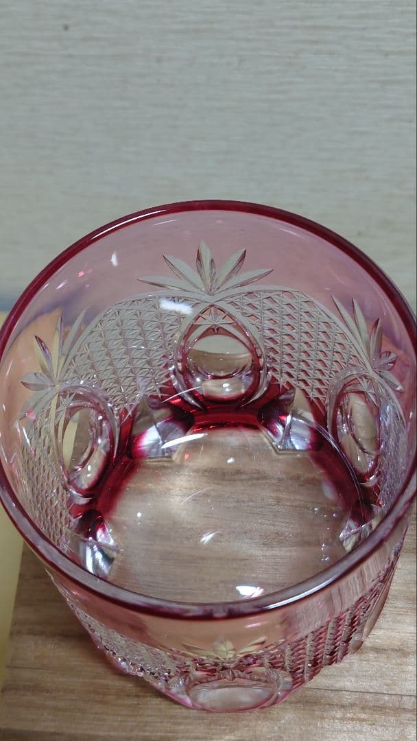 江戸切子 伝統工芸士 篠崎清一 ペアロックグラス 共箱