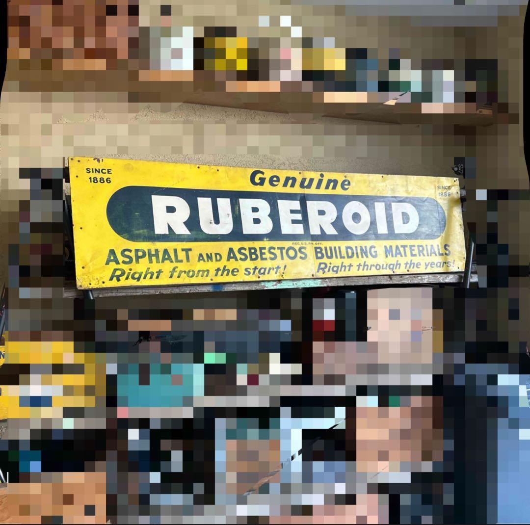 175㎝】U.S.A ヴィンテージ 看板 Genuine RUBEROID - メルカリ