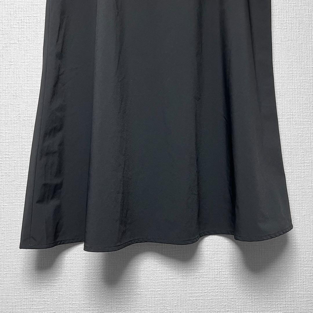 PRADA プラダスポーツ ナイロン フレアスカート 膝丈 黒 ポケット 40