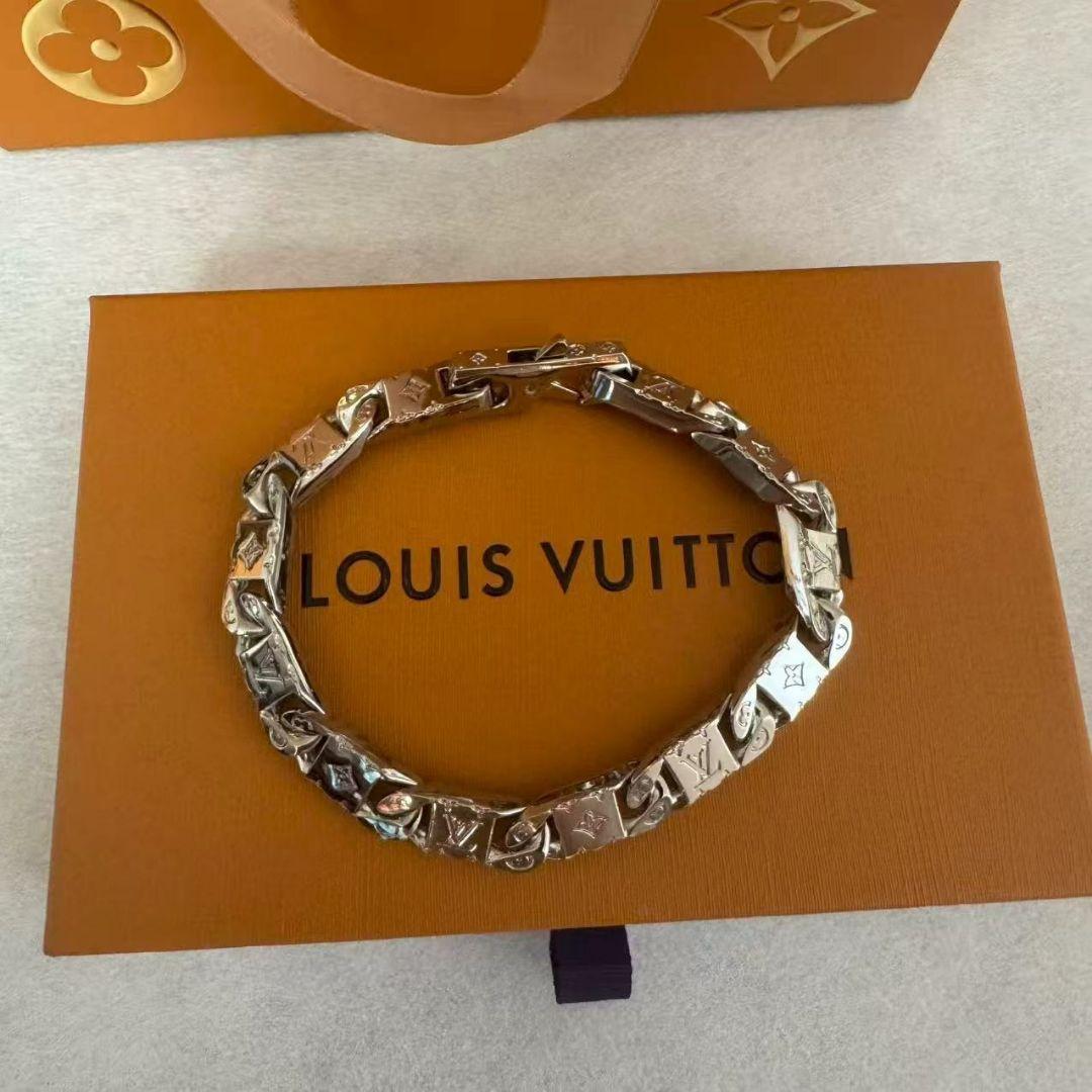付属品完備 ブレスレット コリエチェーンモノグラム シルバー コリエ チェーン モノグラム ブレスレット シルバー ルイヴィトン – RECLO