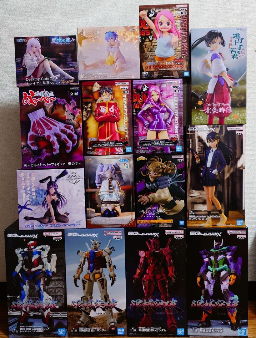 機動戦士ガンダムジークアクス　ワンピース　リゼロ　フィギュア　まとめ売り② 機動戦士ガンダム 限械突破 GQuuuuuuX（ジークアクス） フィギュア 2点