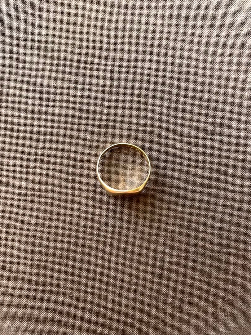 ビンテージ　シグネットリング　9金　9k