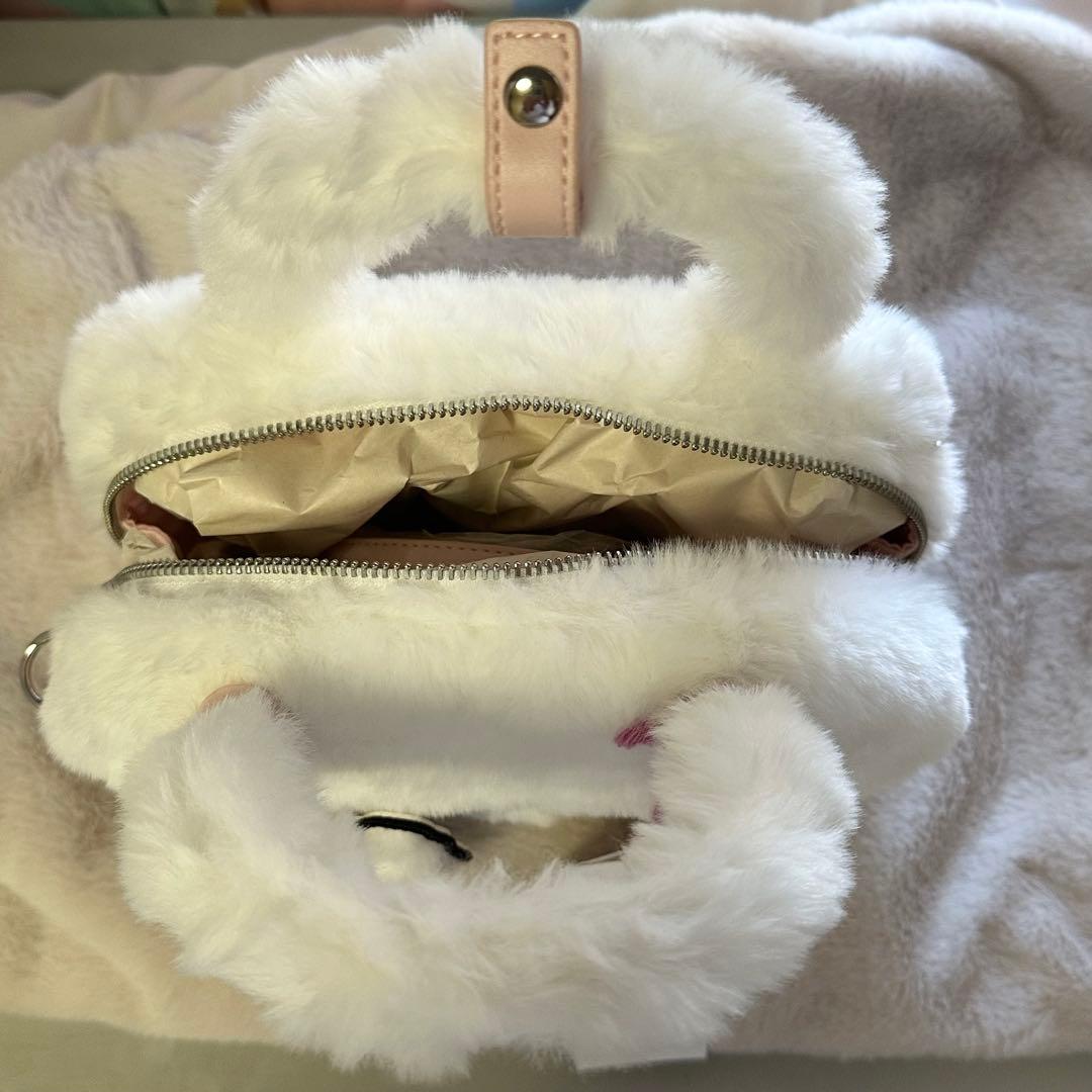 【新品・未使用】FURFUR ねこ エコファー スクエアボストンバッグ