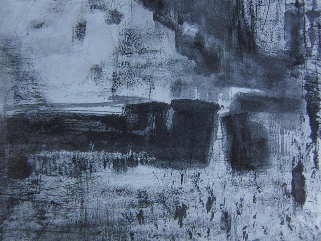 北村珠恵、【旅愁】、希少な額装用画集より、新品額装付