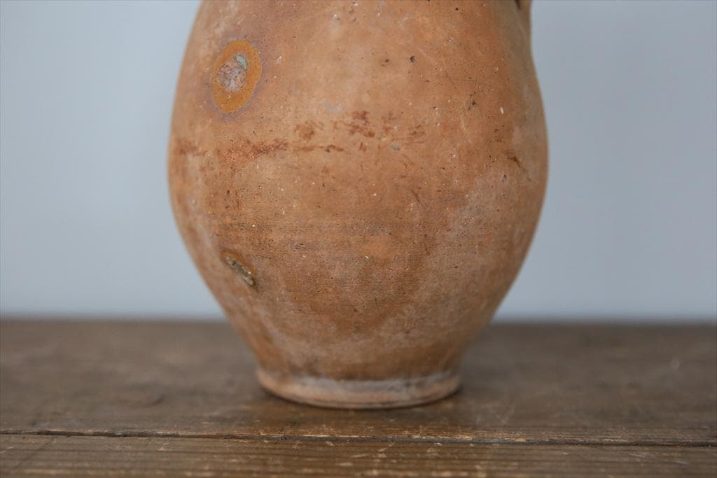 フランスアンティーク陶器ボトル/土器/花瓶/花器フラワーべース(74-92