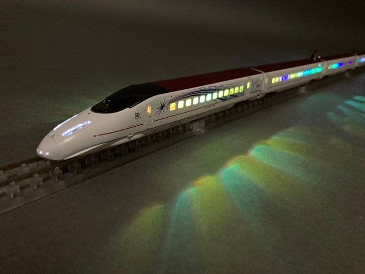 レインボー室内灯装備 流れ星新幹線 KATO 10-1729 九州新幹線800系