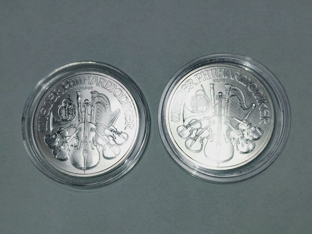 ウィーンフィルハーモニカー1オンス銀貨 2022年 2枚セット コイン