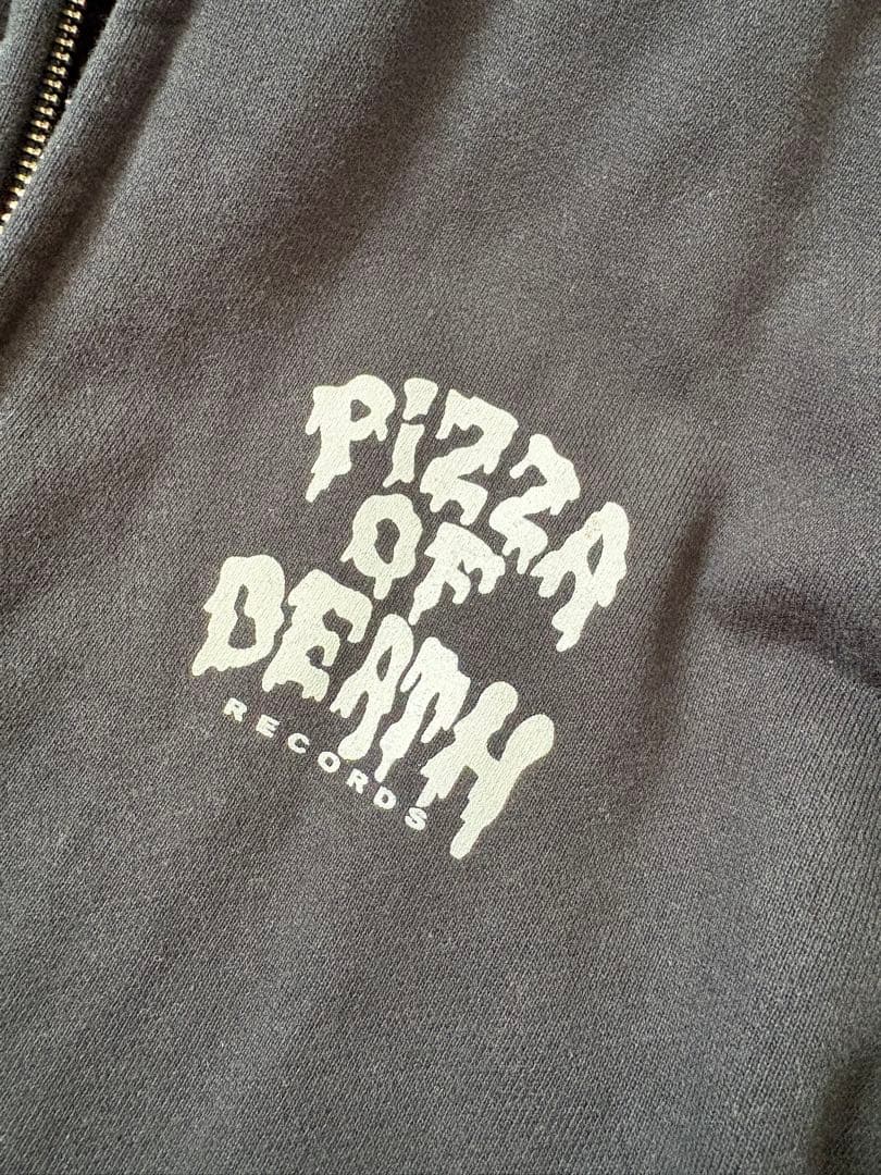 PIZZA OF DEATH ブラック　フルジップパーカー