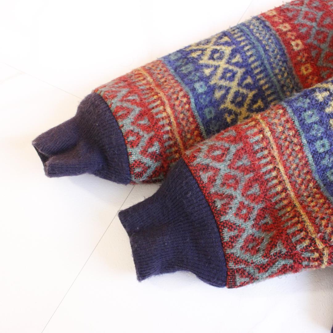 schott ネイティブ柄 ジップアップニットジャケット Lサイズ