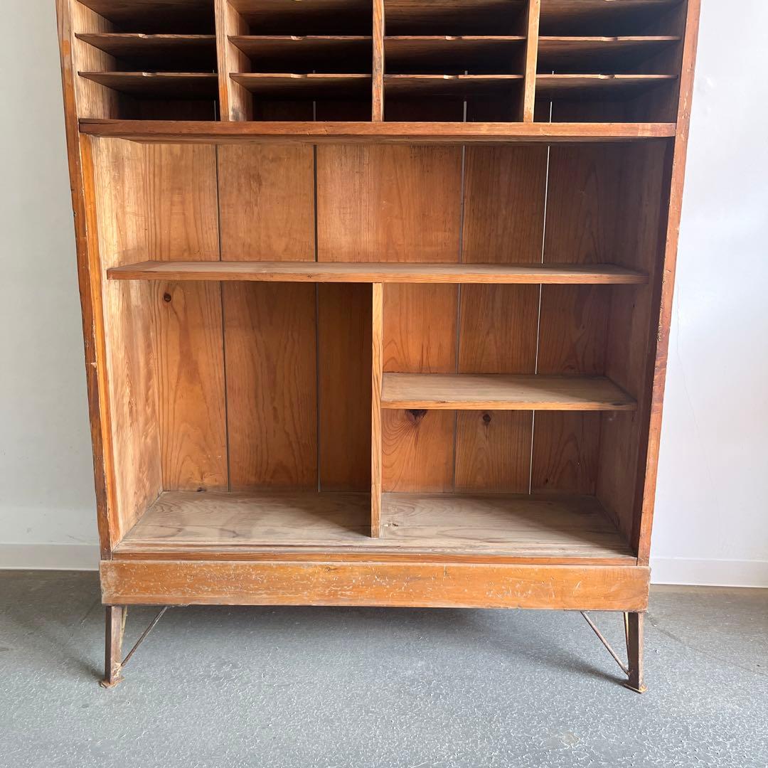 アンティークラック 〉 郵便局棚 郵便局 仕分け棚 飾り棚 送料込