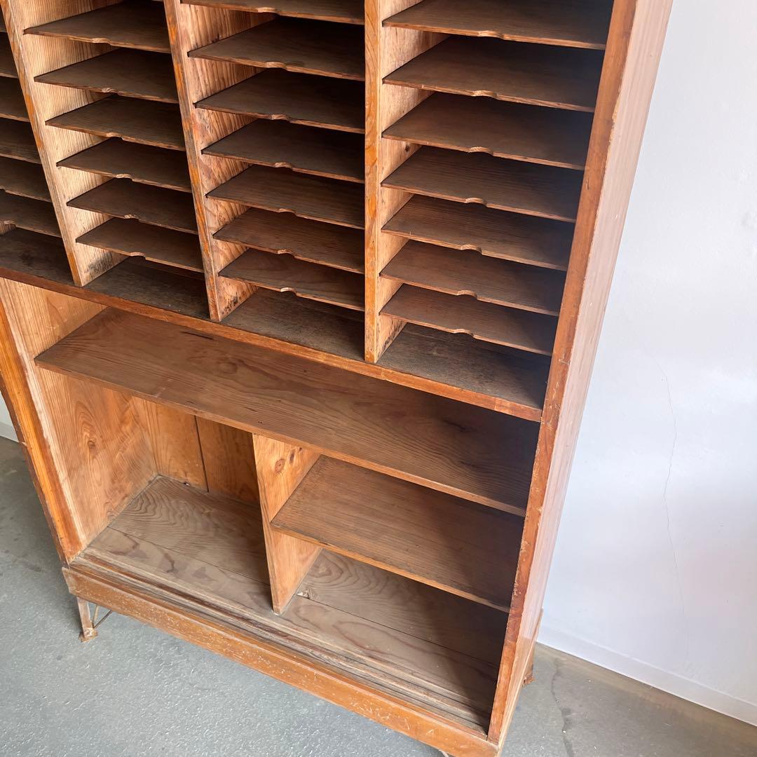 アンティークラック 〉 郵便局棚 郵便局 仕分け棚 飾り棚 送料込