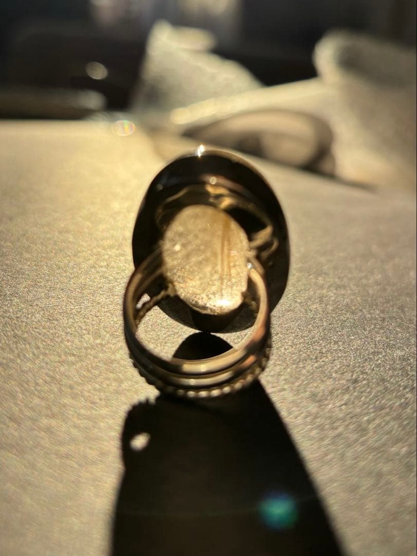 特別価格【新品】大きな　ルチルクォーツ　リング　13号