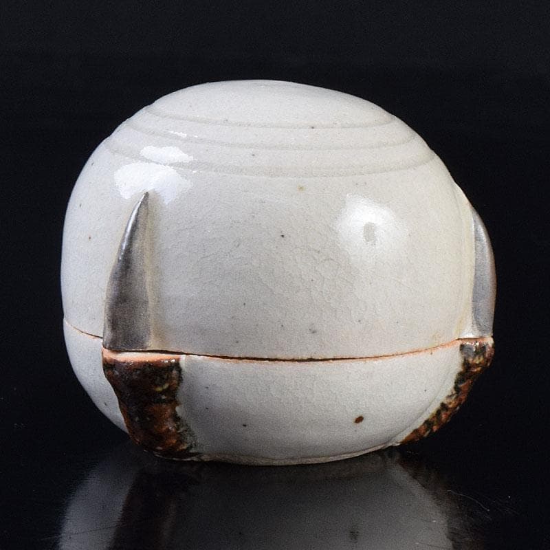 茶道具　楽山窯　清水楽山造　玉取竜　香合　共布共箱　C　R9023