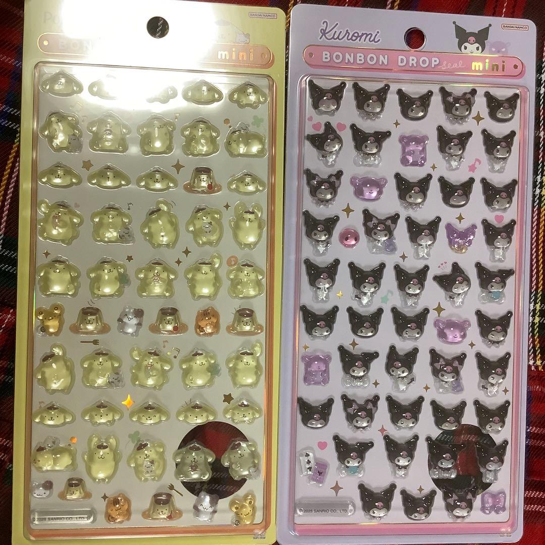 【1月10日購入!】サンリオ　ボンボンドロップシール《国内正規品》8枚コンプ