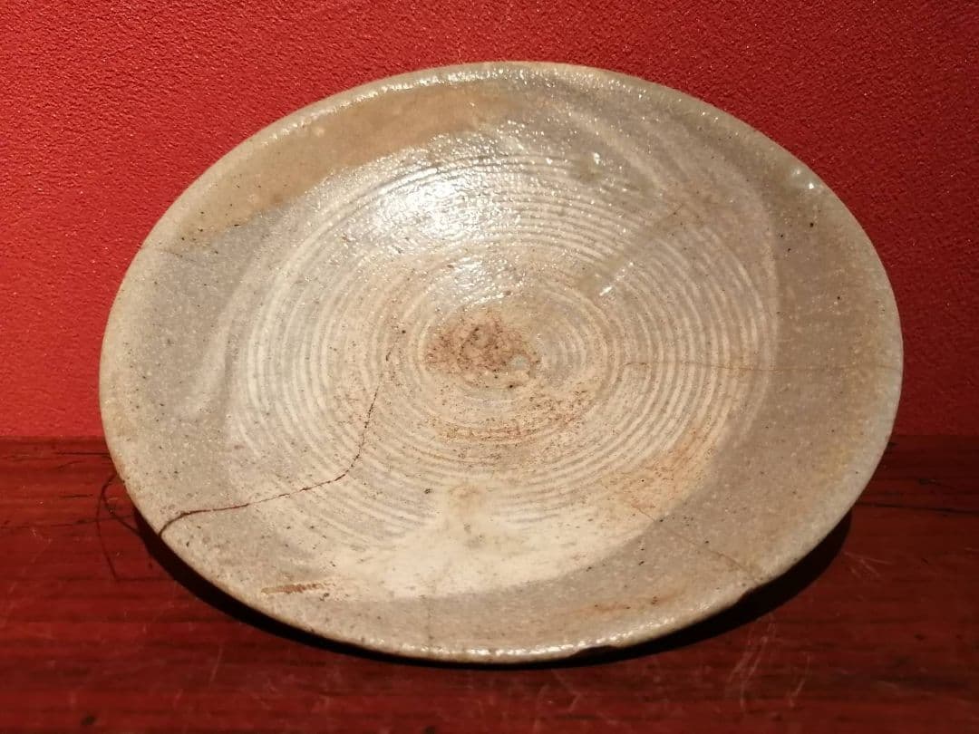 李朝初期　刷毛目皿