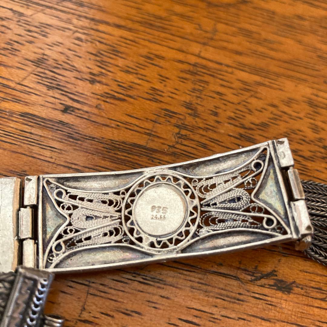 ビンテージ トルコ石 シルバーブレスレット