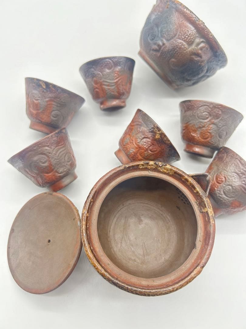 茶道具セット 宝瓶 茶碗7個と急須 身在名