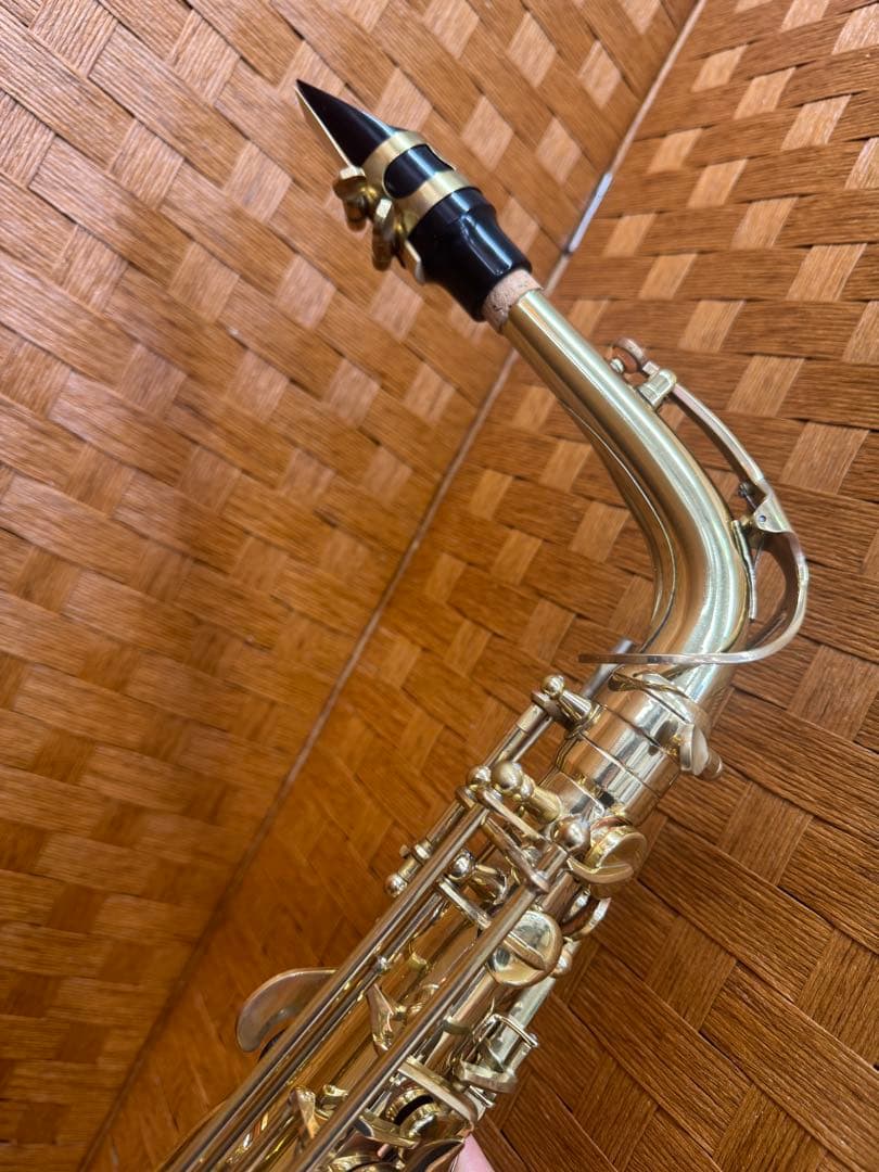 F053　メーカー不明　楽器　管楽器　アルトサックス　ケース付