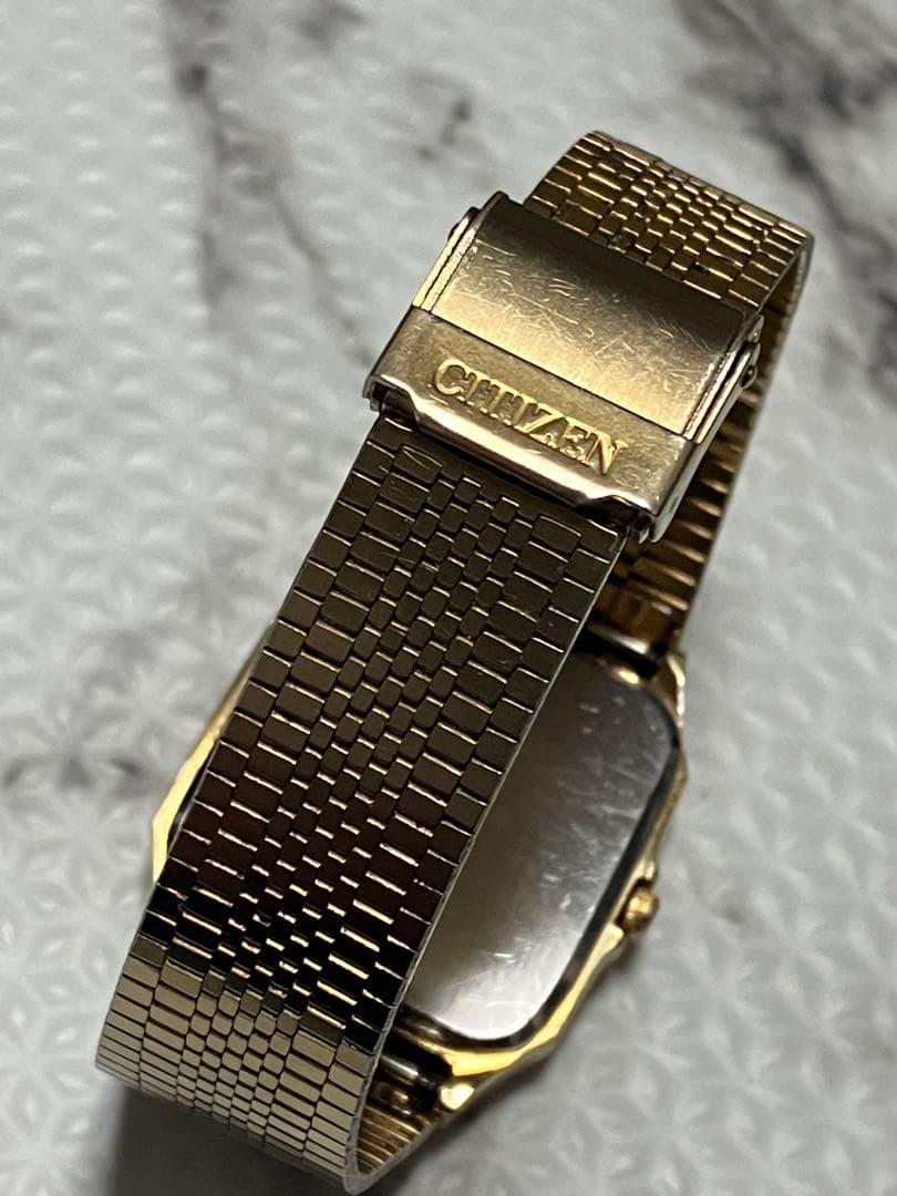 ★CITIZEN スクエア(角型)。1980年代前後製造。ヴィンテージ。動作品。