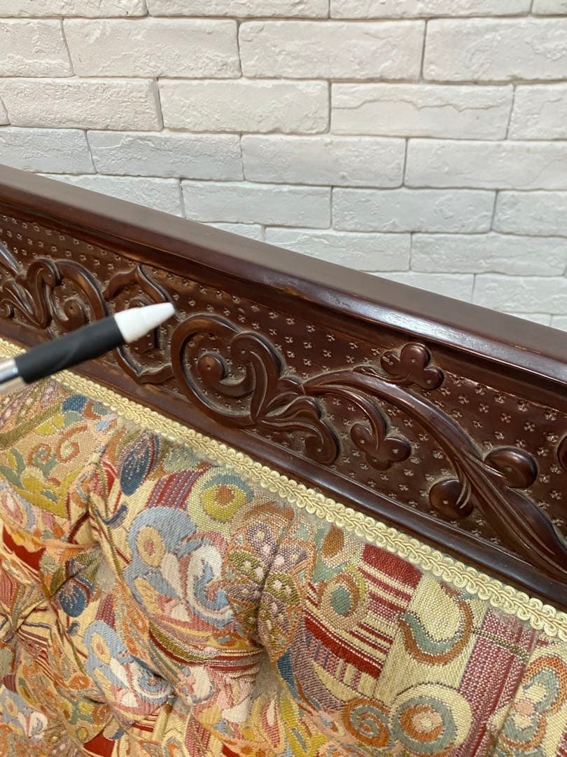 東京都内23区配送無料】アンティーク ファブリック ソファー スタジオ 撮影