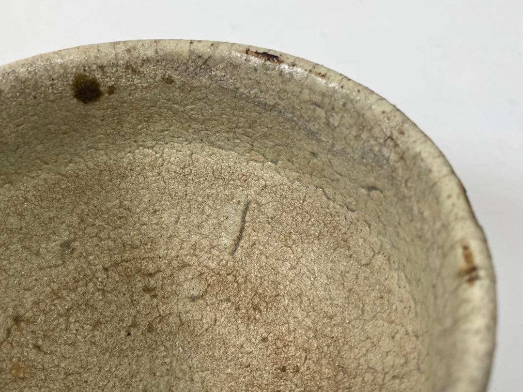 陶芸家　作家物　作者不明　濱田庄司　？　赤絵　柿釉青差　茶碗　抹茶碗　民芸　益子