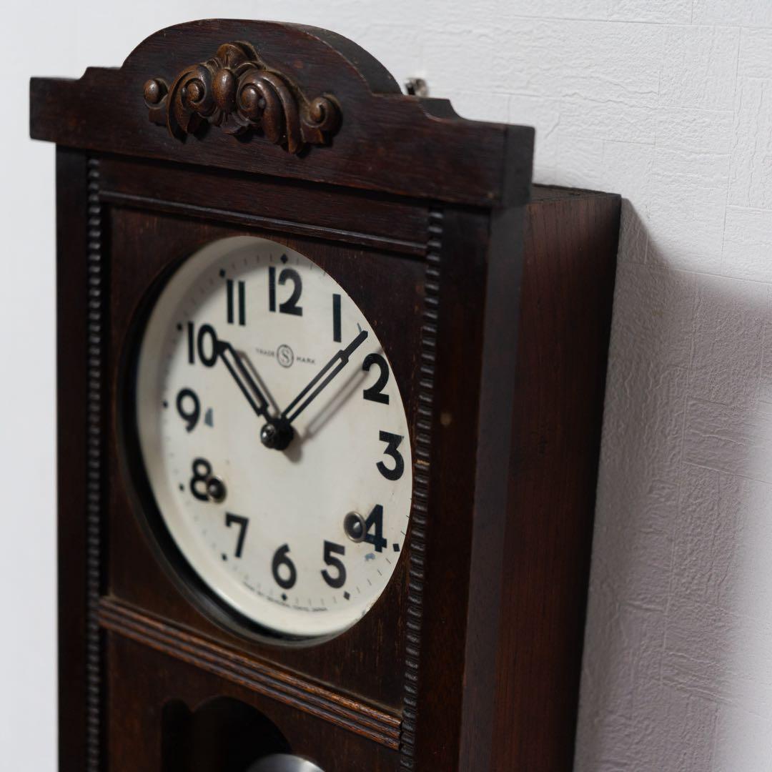 精工舎　振り子時計　昭和レトロ　オーバーホール済　動作品