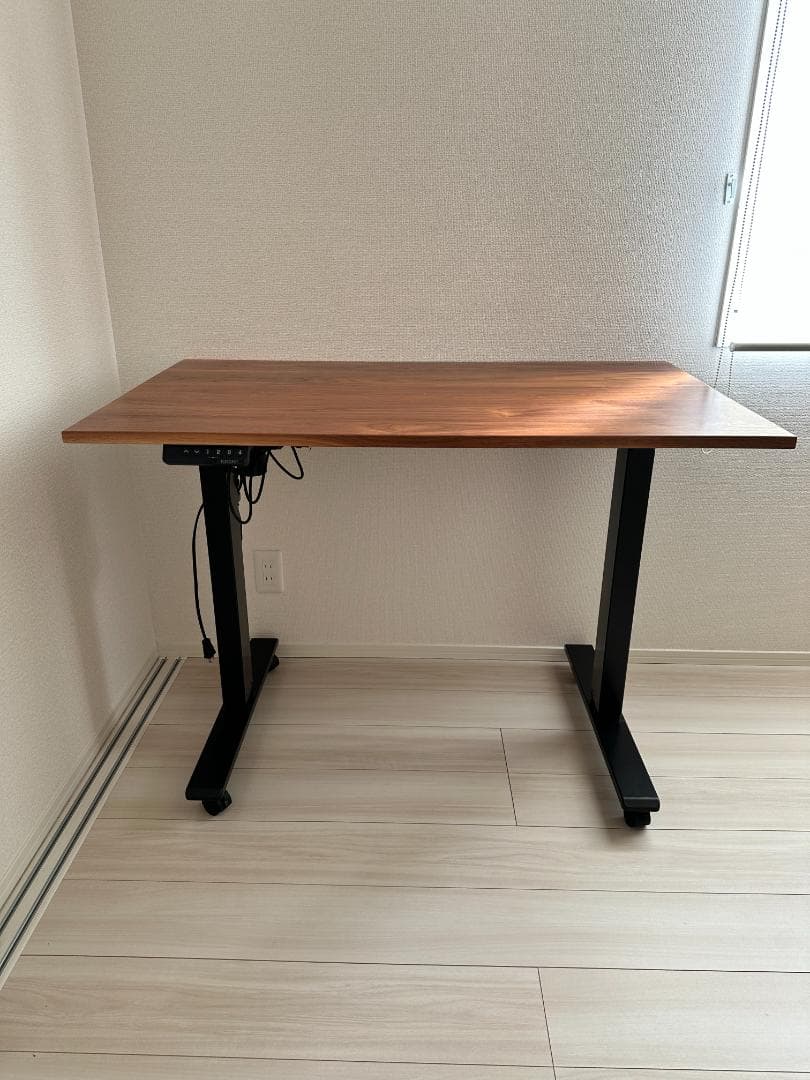 FLEXISPOT EF1　電動昇降式デスク　天然木天板つき