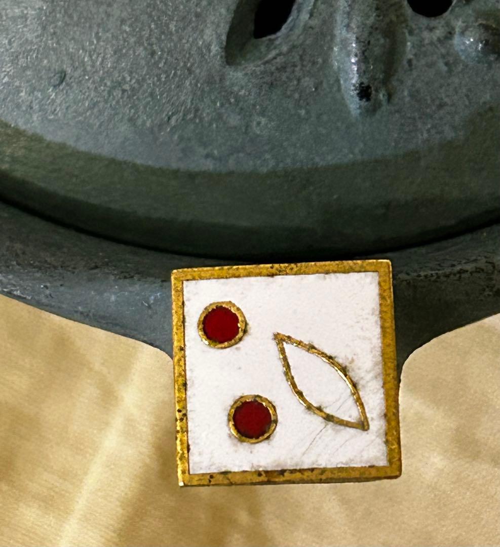 期間限定値下げ 1989年製 石黒 鏘ニ 作 青銅製 手付 香炉「南天