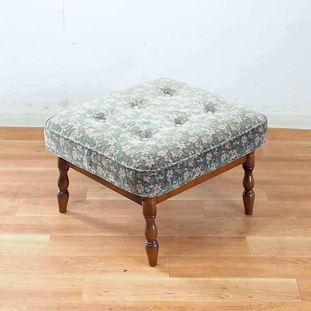 カリモク karimoku コロニアル オットマン 花柄 レトロ ビンテージ