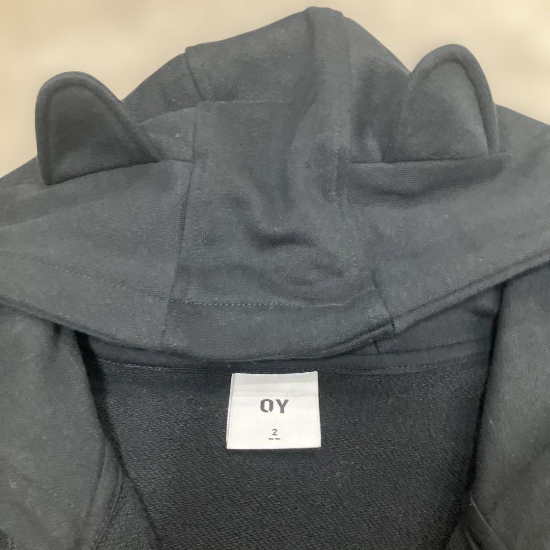 OY ジップアップパーカー　ブラック L〜XL